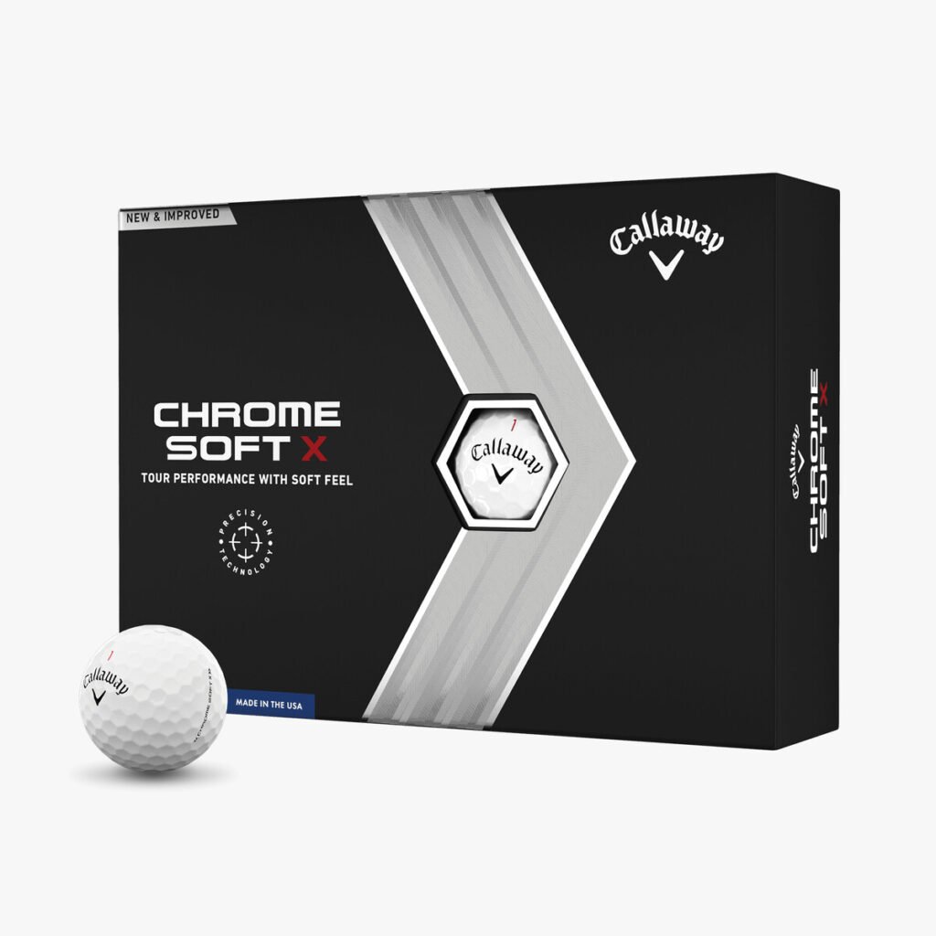 Callaway Chrome Soft golf balls featuring Dual SoftFast Core for distance and soft feel