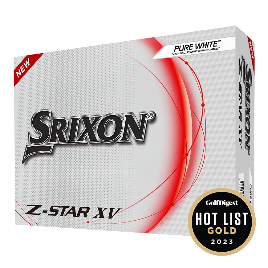 Srixon Z-Star golf balls with urethane cover and SpinSkin technology for advanced greenside control.